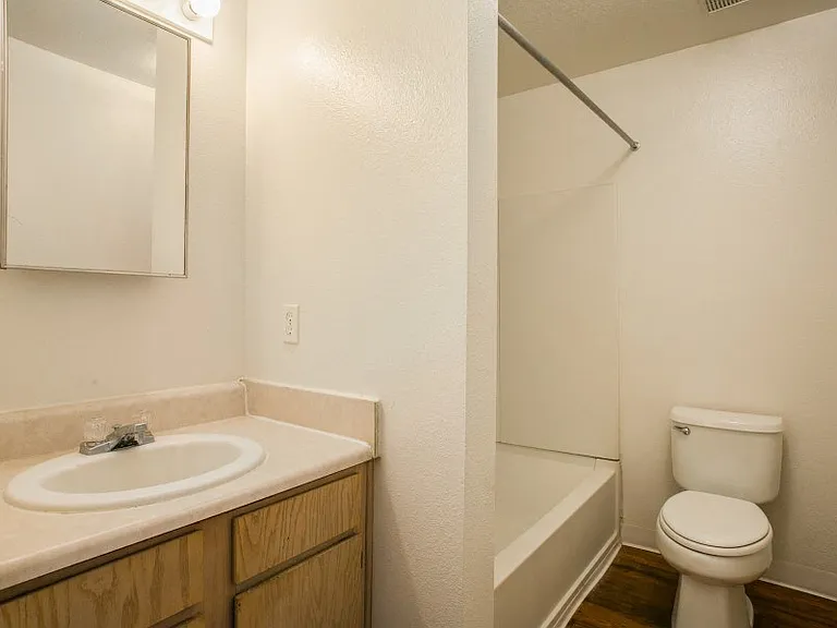 Bathroom with vanity storage