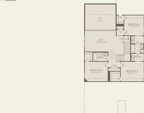 Woodland Floor Plan, Quick Move-In Home, Floor 2