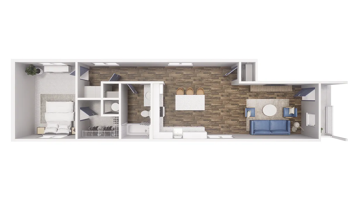 Floor plan 1x1 - 779 sqft - A3