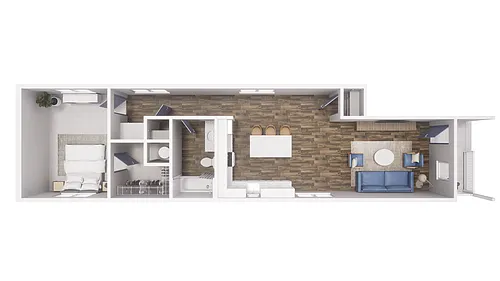 Floor plan 1x1 - 779 sqft - A3