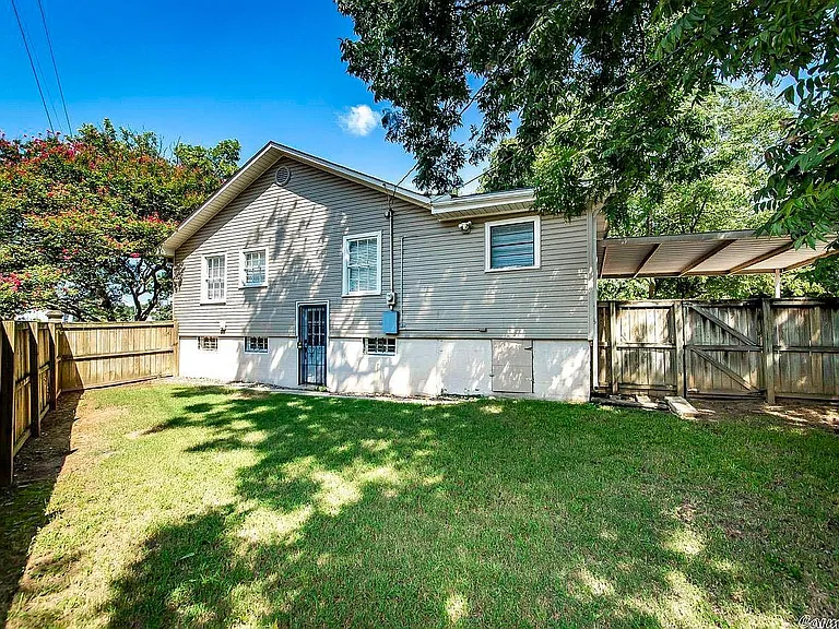 large fenced in back yard