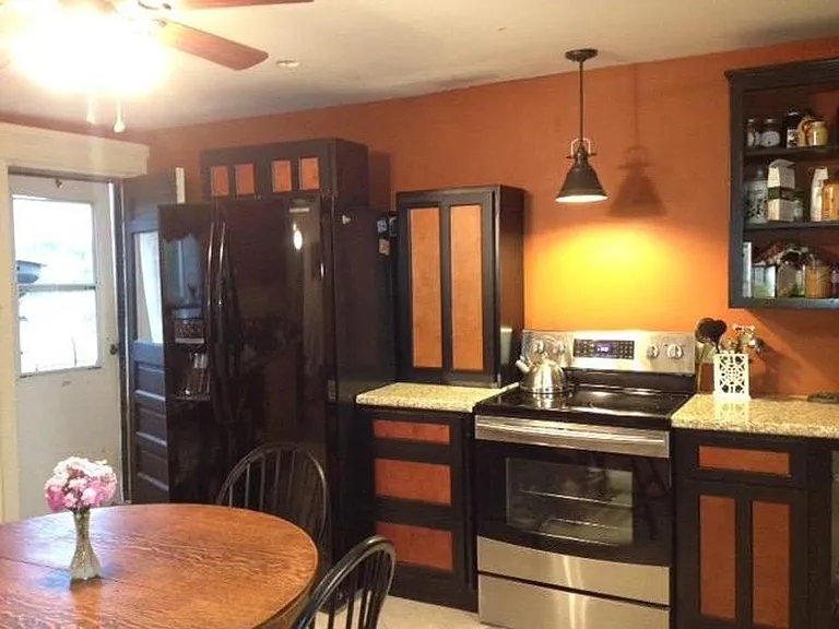 Kitchen with kitchen entry door