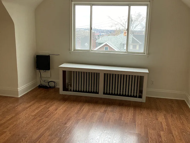 Beautiful view of the city from this big window in the living room.