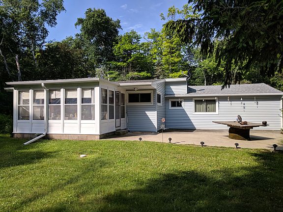 Back of home with back porch