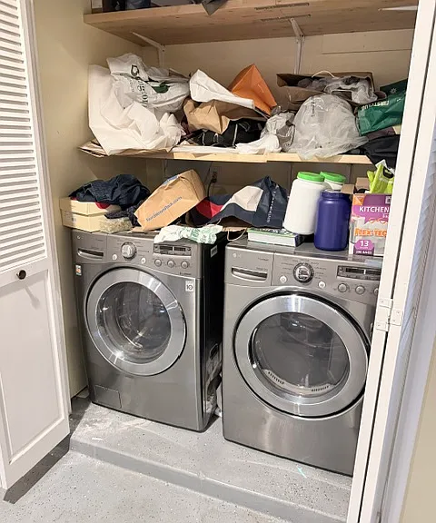 Washer Dryer in garage