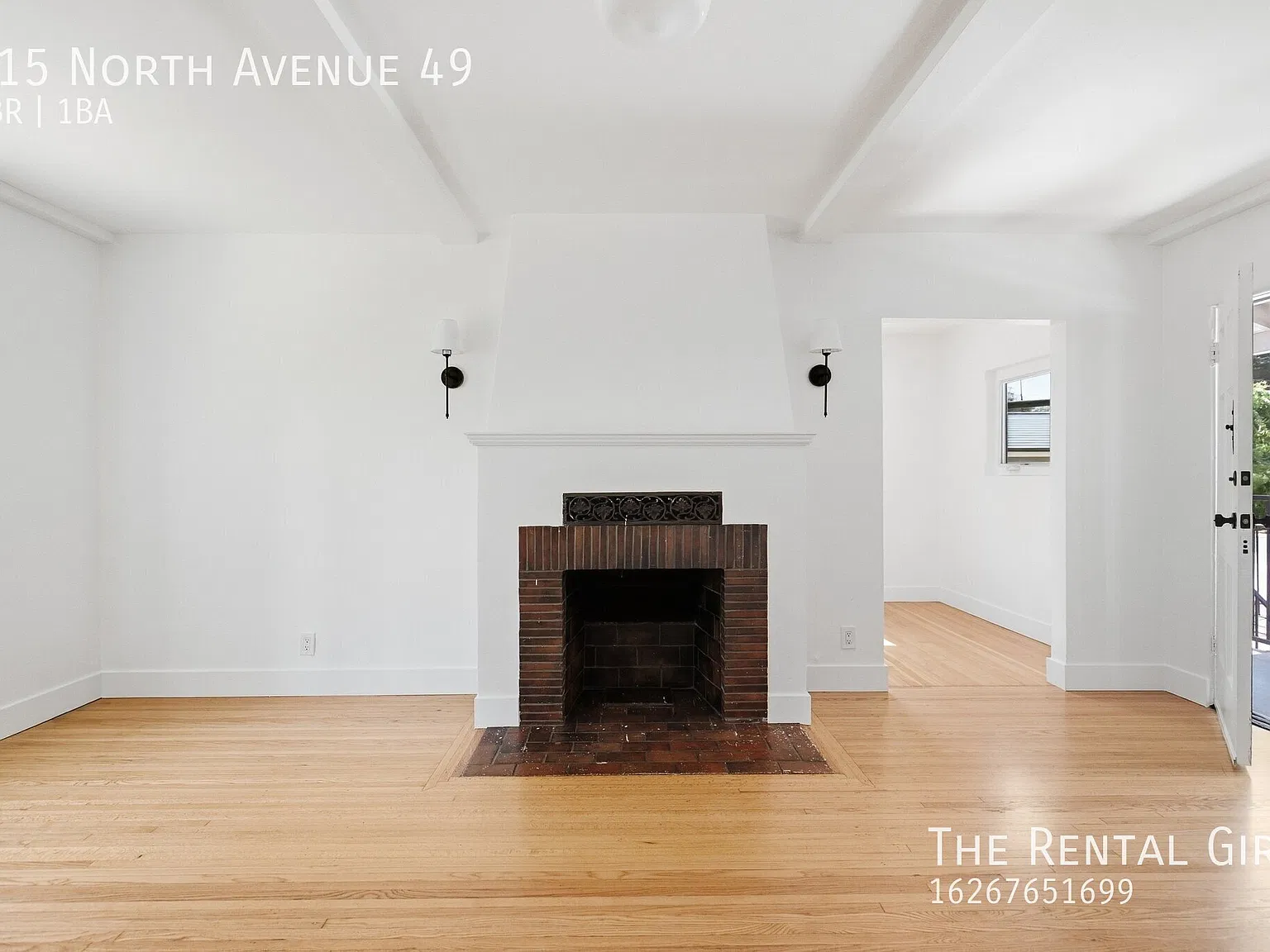 Updated Highland Park 1BR/1BA | Top Floor Unit | Decorative Brick Fireplace + Original Hardwood F... — Photo 2