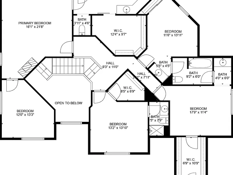 3rd Floor Layout (top floor)