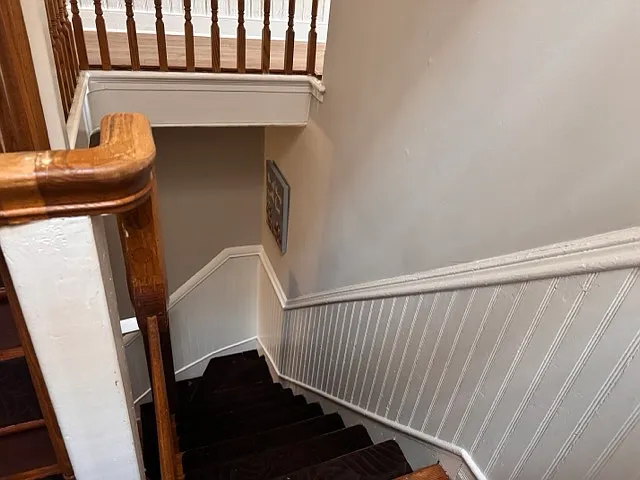 Going downstairs.
