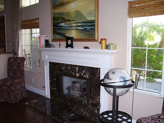 Marble fireplace