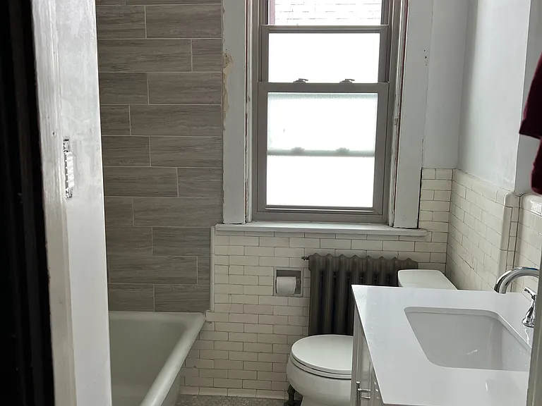 Bathroom with a deep soaking tub