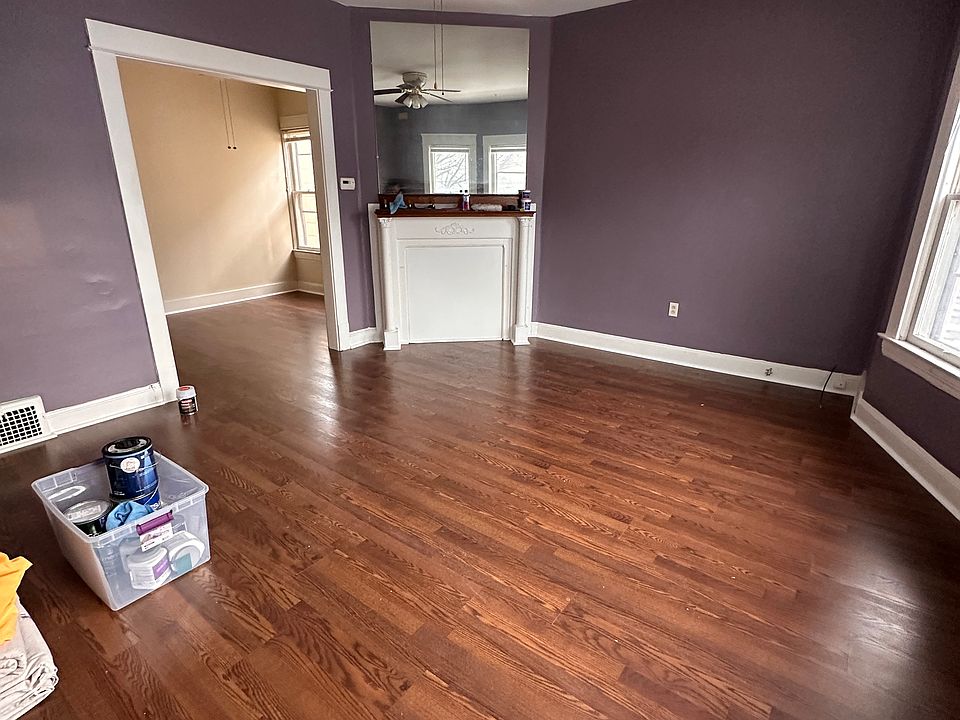 Living room into dining room! Large windows for lots of natural light!