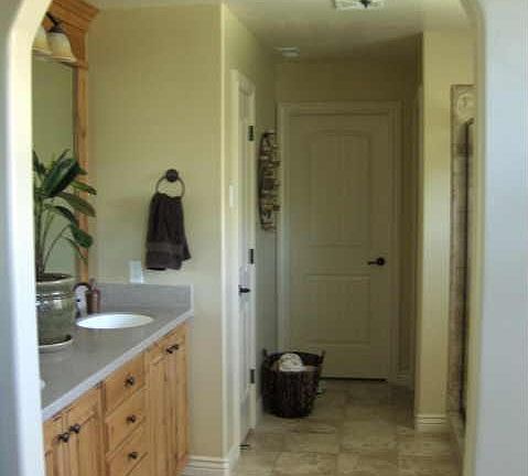 Double Sinks, Avonite Countertops, Private Lavatory