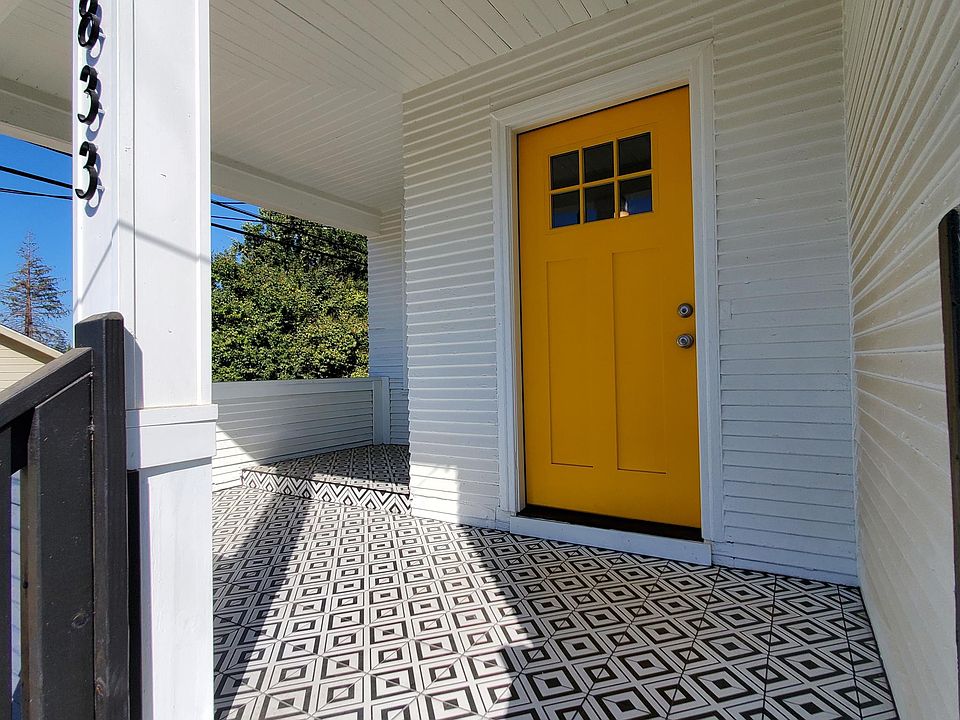 tile flooring covered front porch area