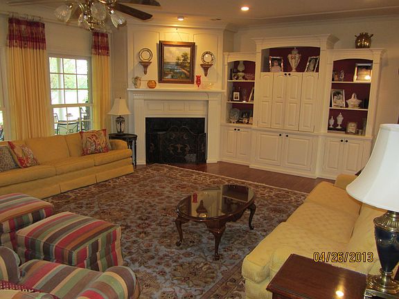 Living room fireplace