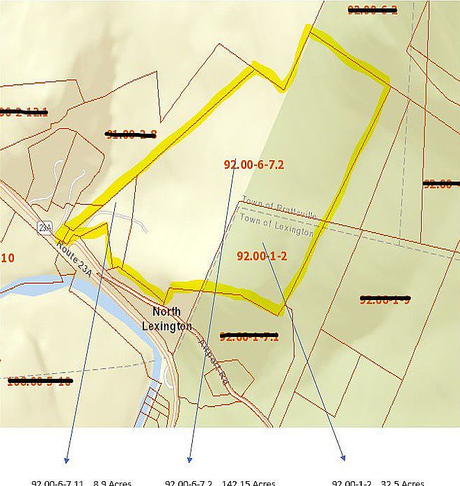 Tax map of actual location