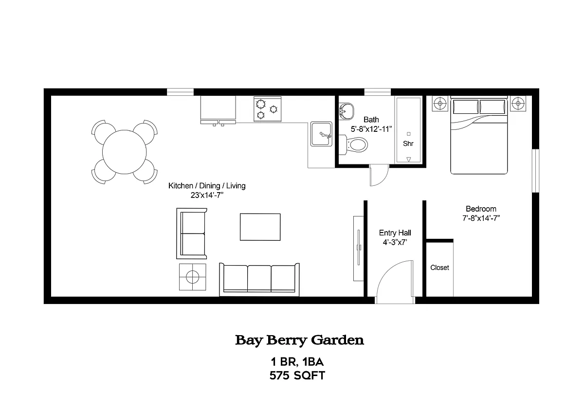 Floor plan Bay Berry Garden
