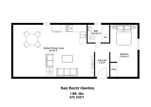 Floor plan Bay Berry Garden