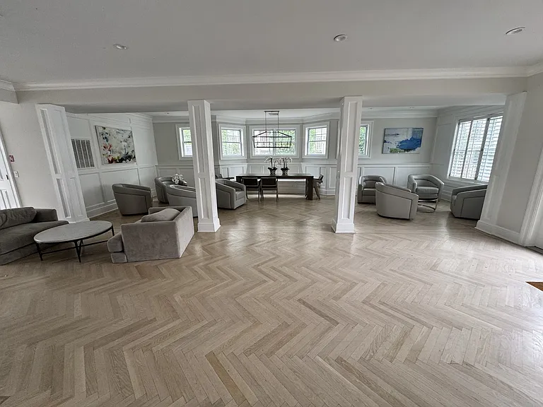 Beautifully renovated community clubhouse. Perfect for a small gathering or to watch the game on the large screen tv about the fireplace.