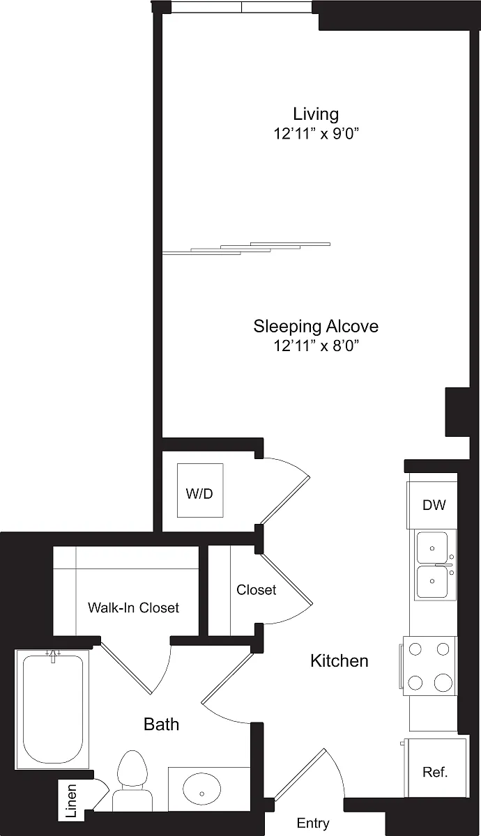 Floor plan Studio G