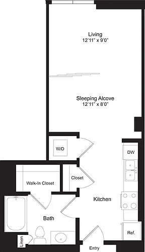 Floor plan Studio G