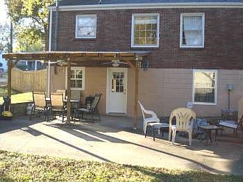 Covered Patio with 2 ceiling Fans