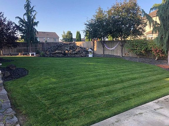Beautiful backyard.