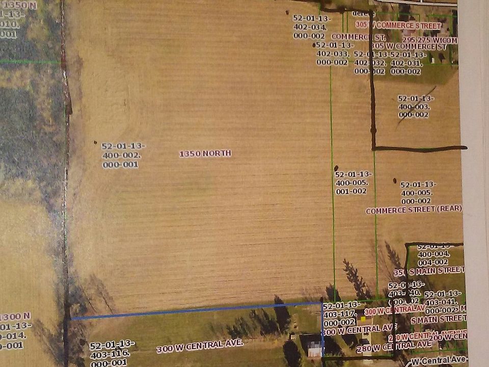 county map with numbers