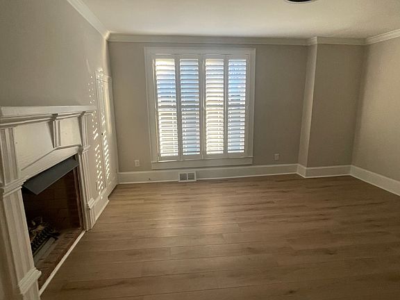 Dining Room with double-sided fireplace.