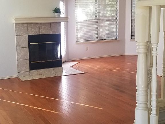 Living room with fireplace