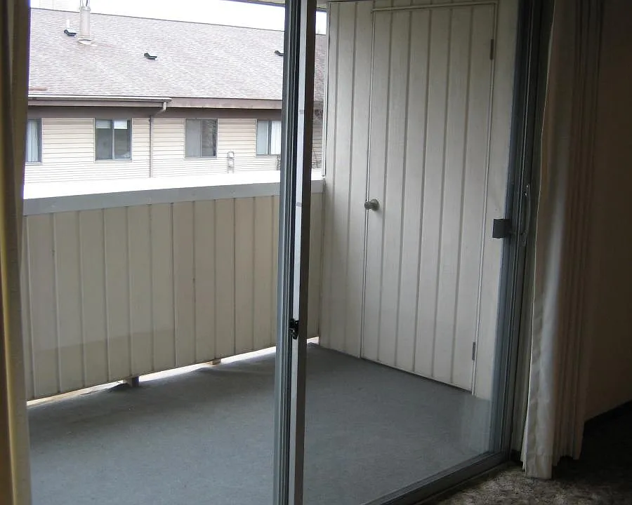 Balcony with enclosed storage