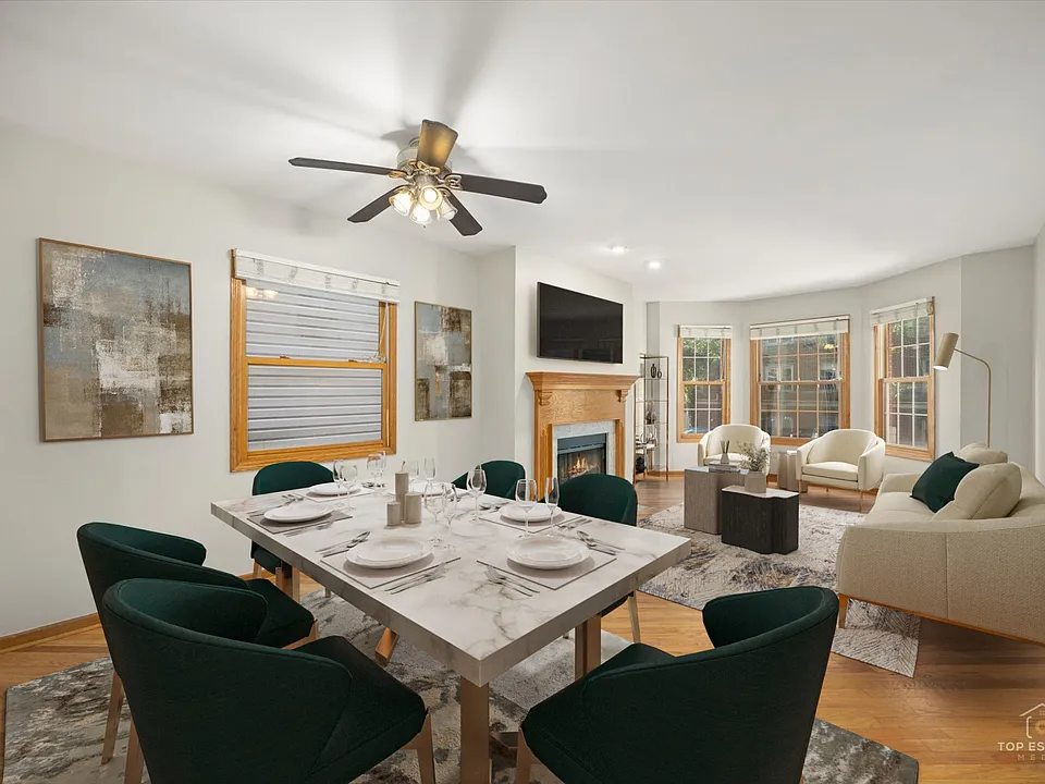 Dining Area / Living Area showcasing extra wide space and layout - staged