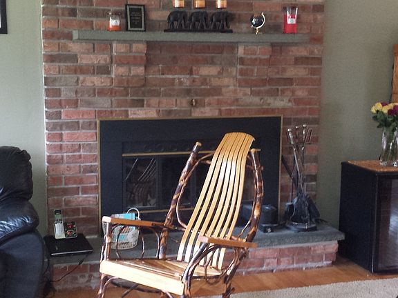 Wood burning fireplace