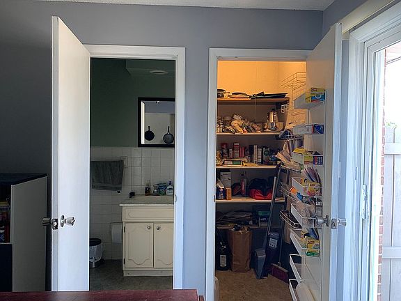 back door leads into kitchen