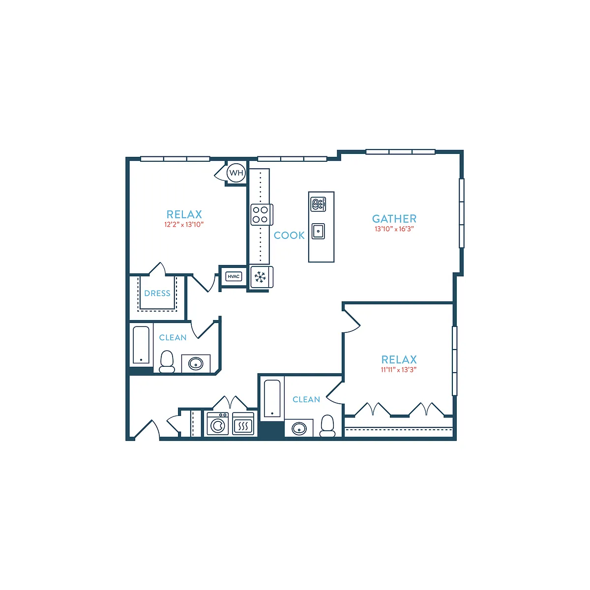 Floor plan Berkeley B6