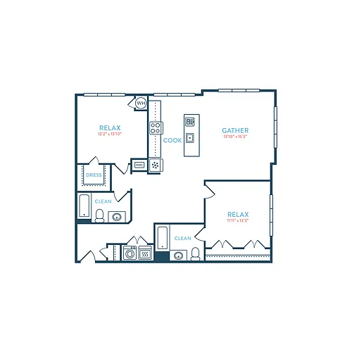 Floor plan Berkeley B6