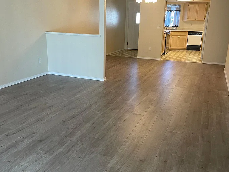 Living room to dining room and entry and kitchen--new kitchen in the making!