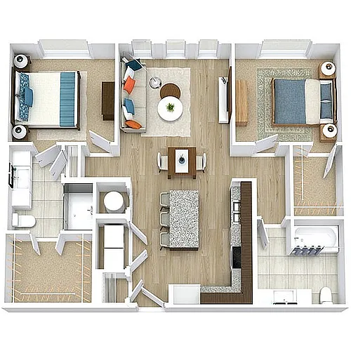 Floor plan 2x2C