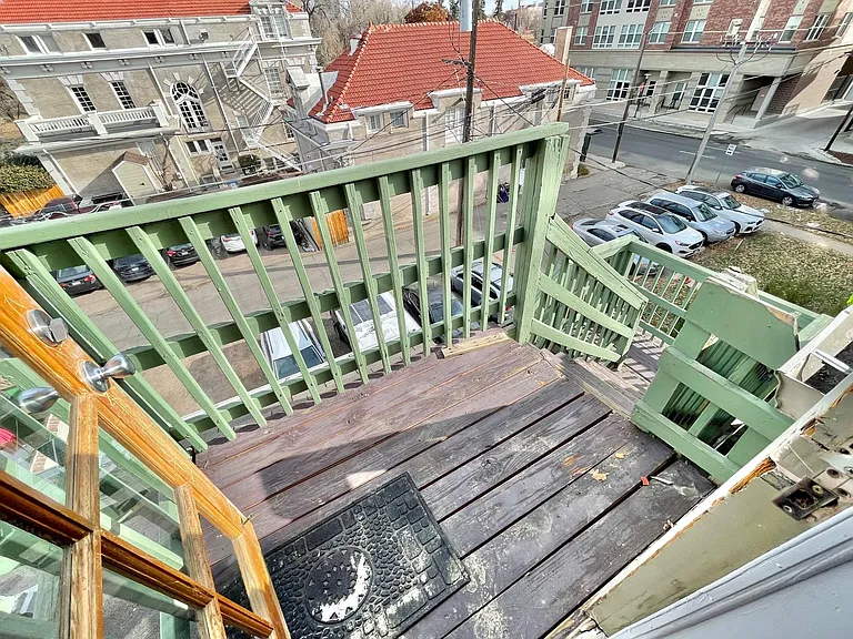 Rear entrance to the parking space