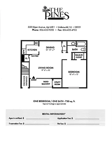 Floor plan 1 bedroom 1 bath