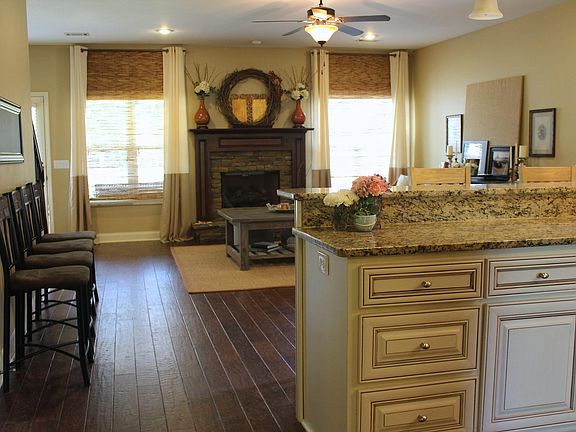 Open-concept main floor; front hallway from the dining room 