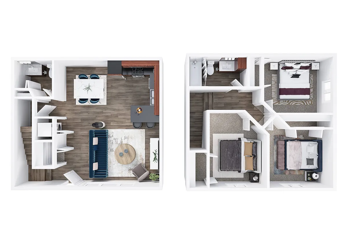 Floor plan 3 Bed (A)