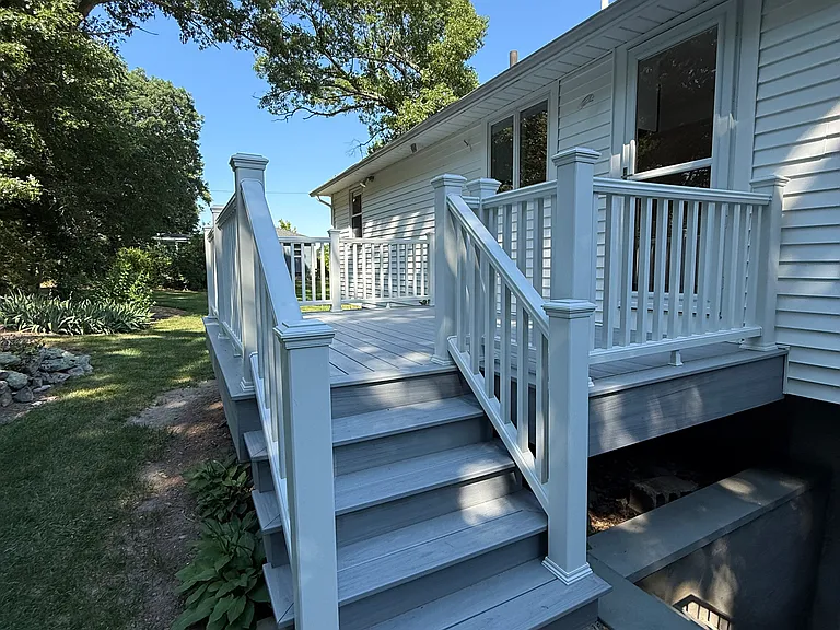 Deck with access to basement