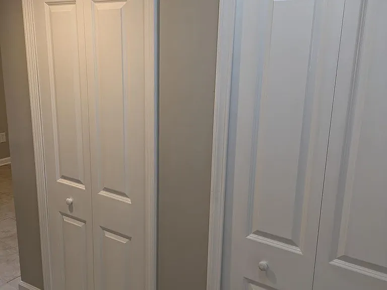 2 Clothes Closets in Basement Bathroom Hallway