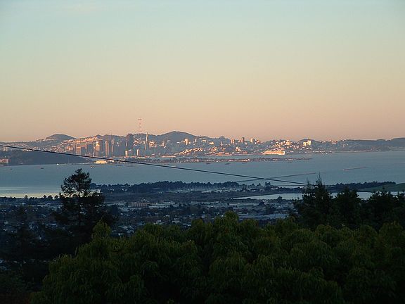 View of SF at sunrise