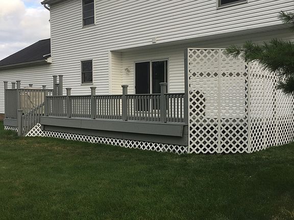 Treated wood deck 37 X 12