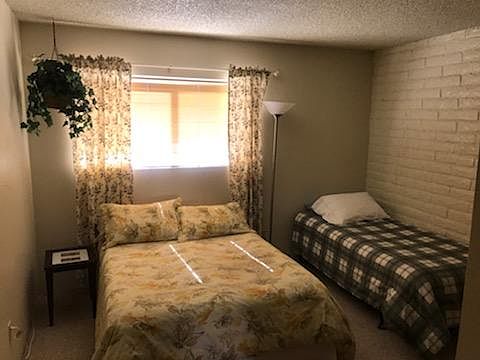 2nd bedroom large enough to accommodate, two beds.