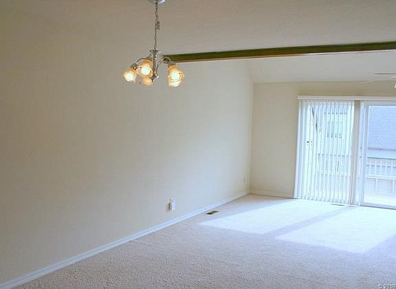 View of the dining room / living room combo.  There is space for a large table and even a buffet.