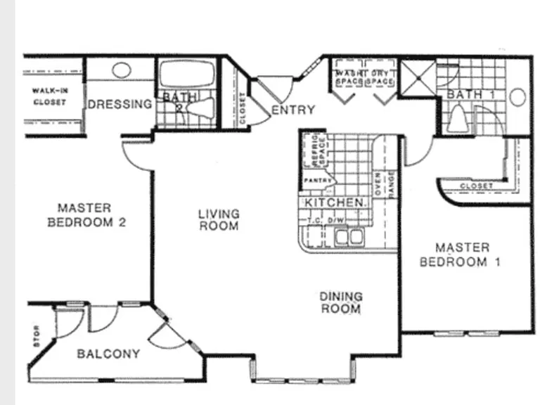 Double master bedroom floorplan