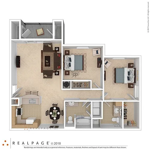 Floor plan 2 Bedroom Traditional