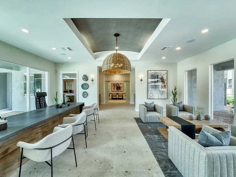 Modern Welcome Lobby with Gathering Spaces